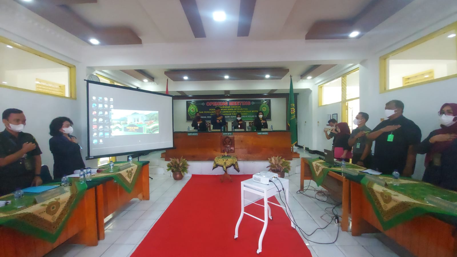 Opening Meeting, Pengawasan Daerah, Pendampingan Zona Integritas dan Pendampingan Akreditasi Penjaminan Mutu Oleh Pengadilan Tinggi Pada Pengadilan Negeri Sungai Penuh.